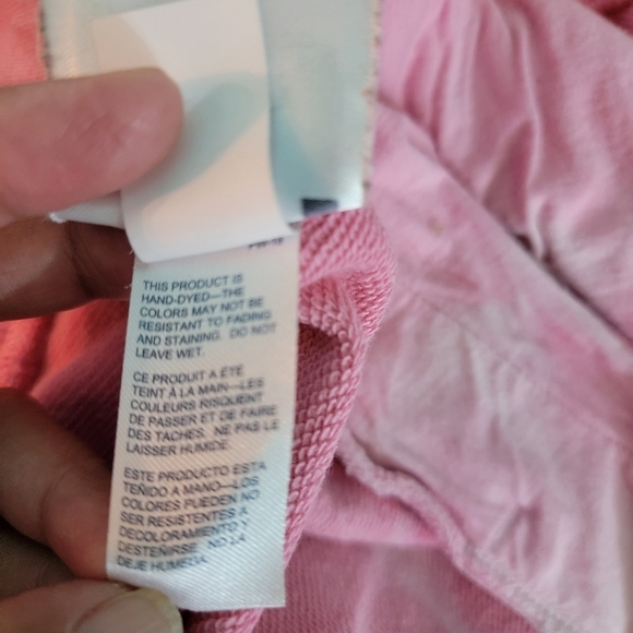 TOMMY JEANS Unisex Pink Tye Die 100% Cotton Short Size XXL Elastic Waist Pockets - Picture 10 of 12